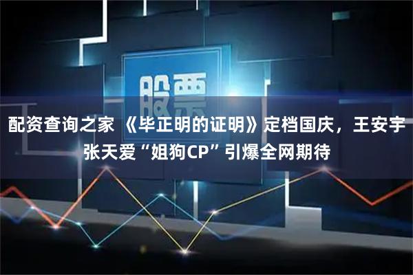 配资查询之家 《毕正明的证明》定档国庆，王安宇张天爱“姐狗CP”引爆全网期待