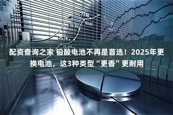 配资查询之家 铅酸电池不再是首选！2025年更换电池，这3种类型“更香”更耐用